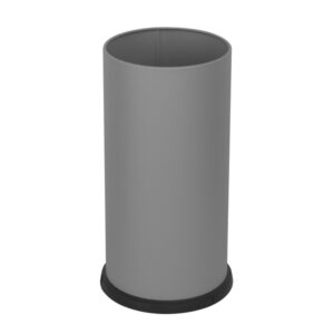 Portaombrelli Steel – con vaschetta interna – diametro 24 cm – H 49 cm – 22 L – acciaio – grigio – Stilcasa