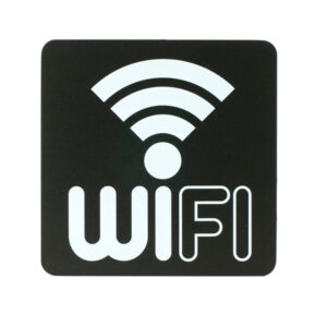 Pittogramma adesivo – Wifi – 16 x 16 cm – PVC – nero/bianco – Stilcasa