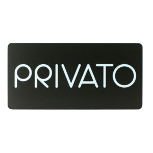 Pittogramma adesivo – Privato – 32,5 x 16 cm – PVC – nero/bianco – Stilcasa