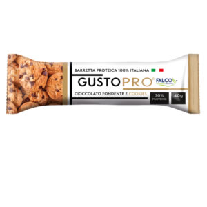 Barretta proteica GustoPro – cioccolato fondente e cookie – 40 gr – Falco