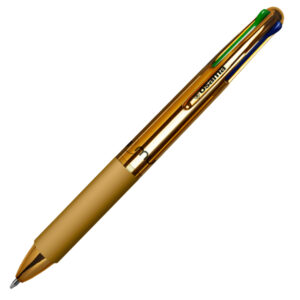 Penna a sfera 4 Multi Chrome – punta 1,00 mm – 4 colori  – metallic gold – Osama