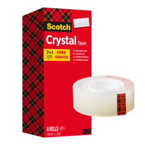 Nastro adesivo Scotch  Crystal 600 – 19 mm x 33 m – Value Pack 7+1 rotoli