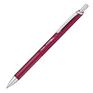 Penna roller EnerGel Metal Slim – punta 0,7 mm – fusto rosso – Pentel