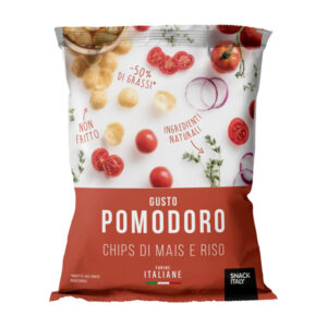 Chips di mais e riso al pomodoro – 70 gr – Snack Italy