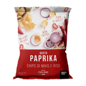 Chips di mais e riso alla paprika – 70 gr – Snack Italy