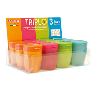 Temperamatite Triplo – 3 fori – colori assortiti – Arda