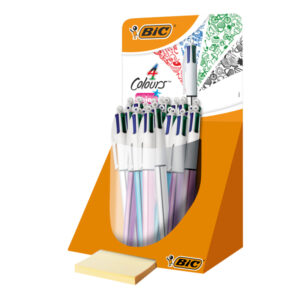 Penna 4 colori Shine – colori assortiti – Bic – expo 20 pezzi