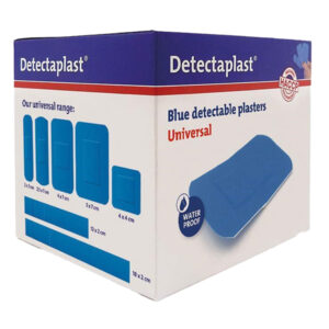 Cerotti detectabili – 5 misure assortite – blu – PVS – conf. 100 pezzi