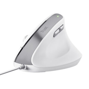 Mouse ergonomico Bayo II – con filo – bianco – Trust