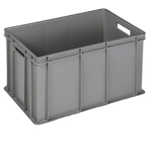 Cassa industriale Europa – 60 x 40 x 32 cm – 64 L – PP – grigio – Mobil Plastic